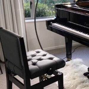piano bench with back support
