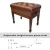 Brown Piano Bench with Storage - Image 4