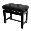 Piano Bench Black Solid Wood - Image 5