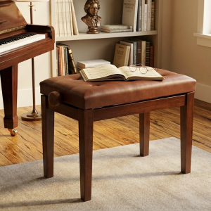 Bailanoom Height Walnut Wood Piano Bench Adjustable
