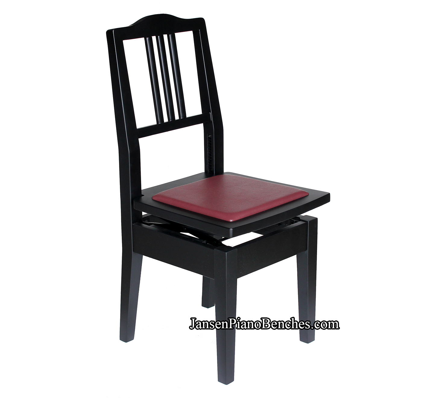 Jansen Adjustable Piano Chair with Wood Back - Jansen