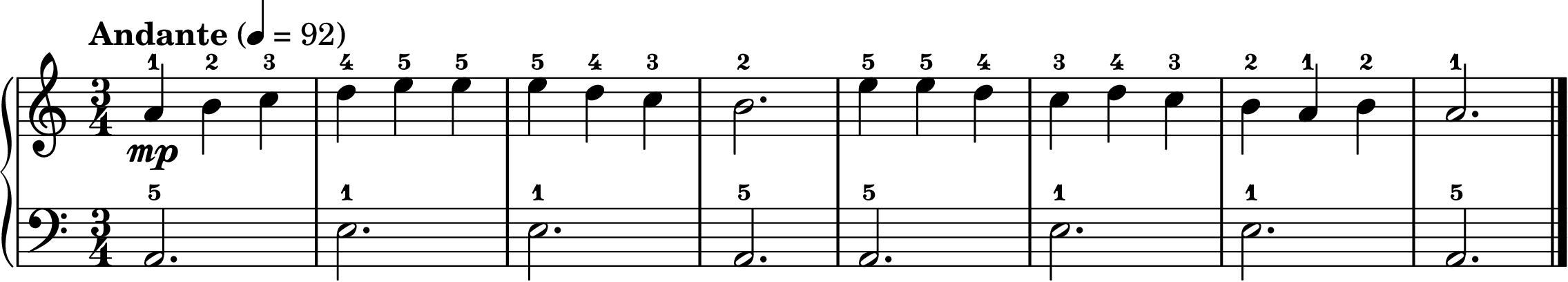 Ah, Poor Bird easy piano sheet music section A