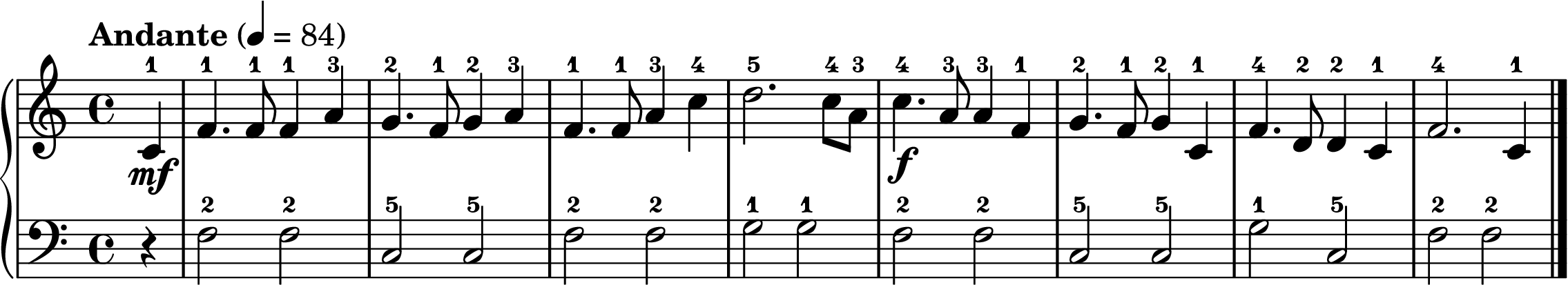 Auld Lang Syne easy piano sheet music section A