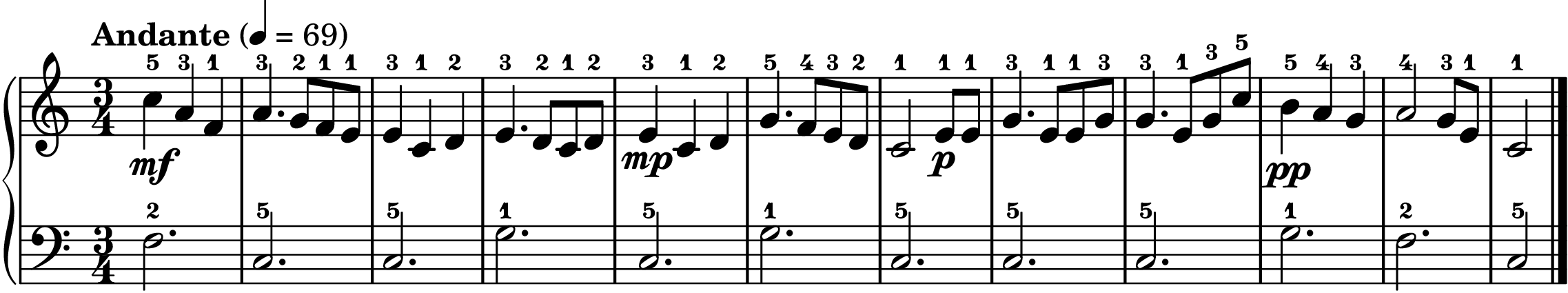 Brahms' Lullaby easy piano sheet music section B