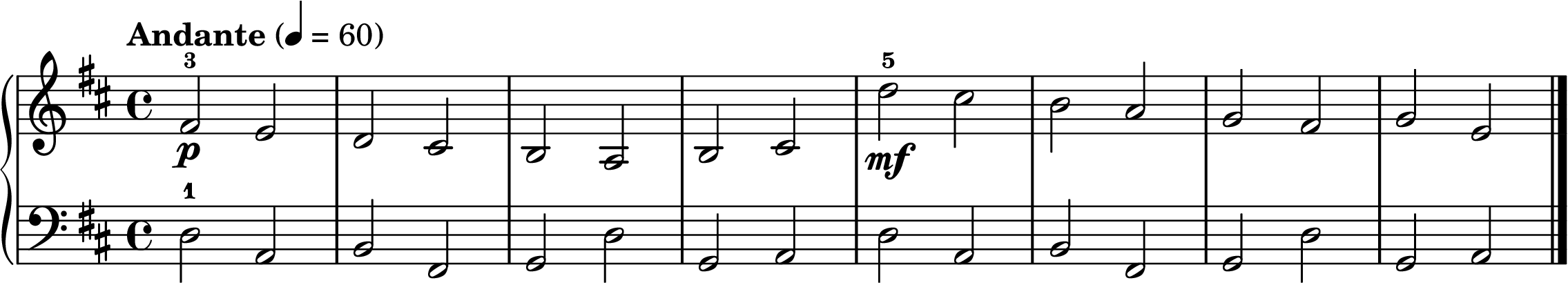 Canon in D easy piano sheet music section A