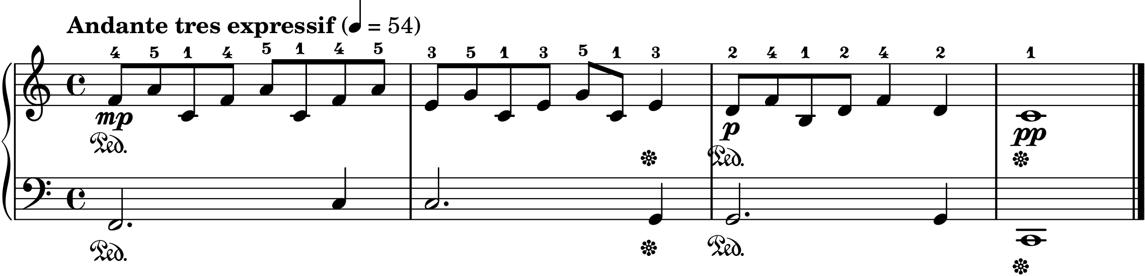 Clair de Lune easy piano sheet music section B