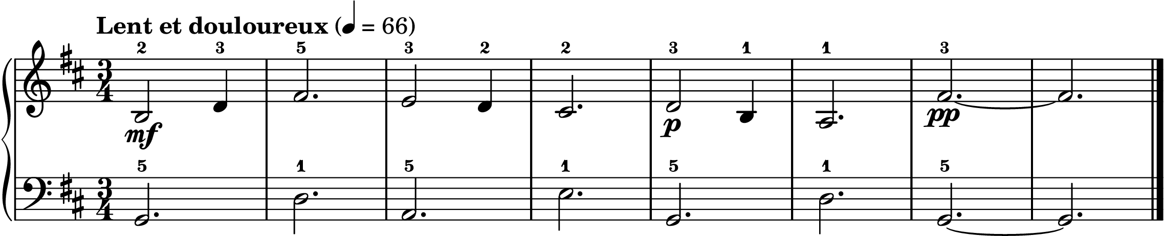 Gymnopedie No. 1 easy piano sheet music section B