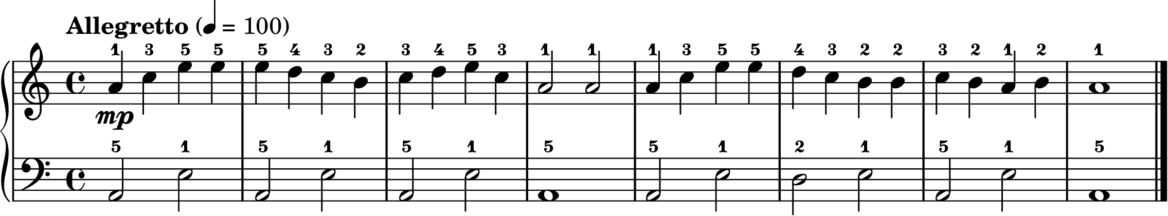 The Hearse Song easy piano sheet music section A