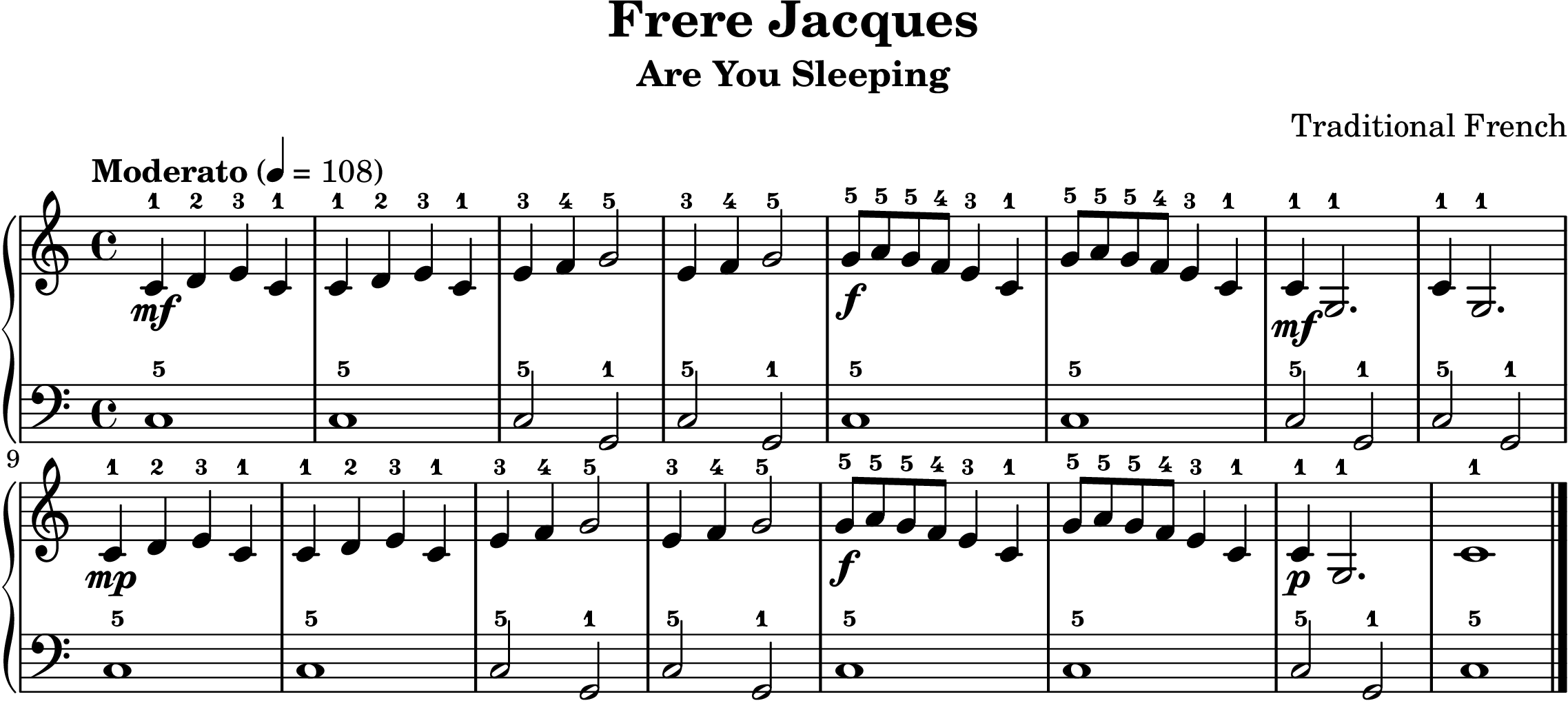 Level 2 piano sheet music preview