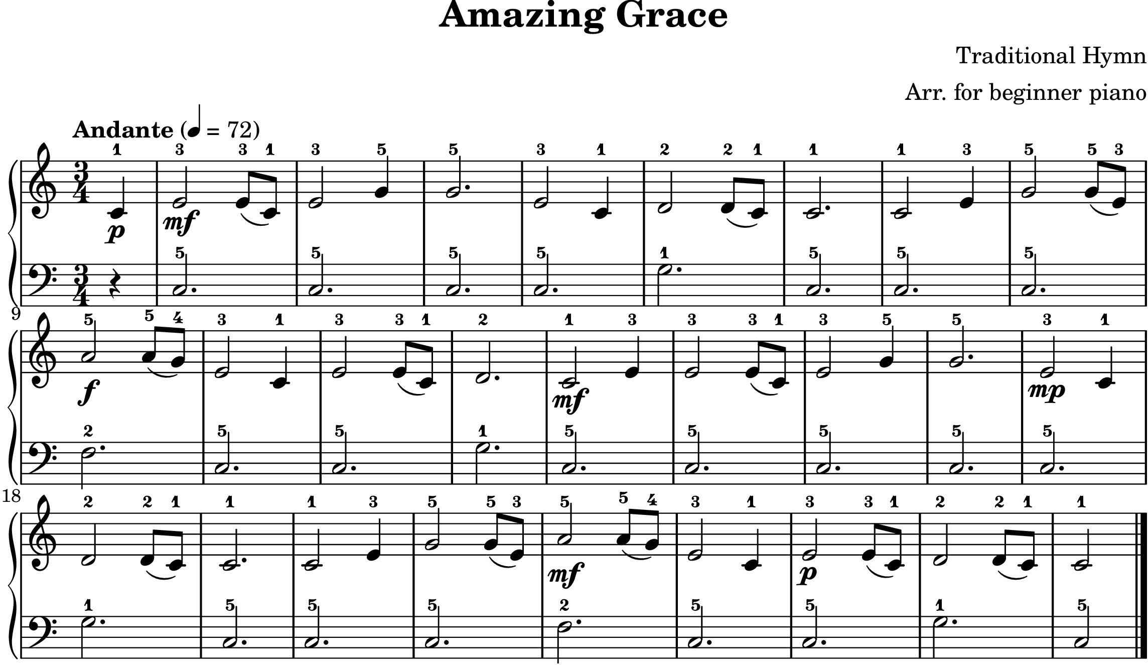 Level 3 piano sheet music preview