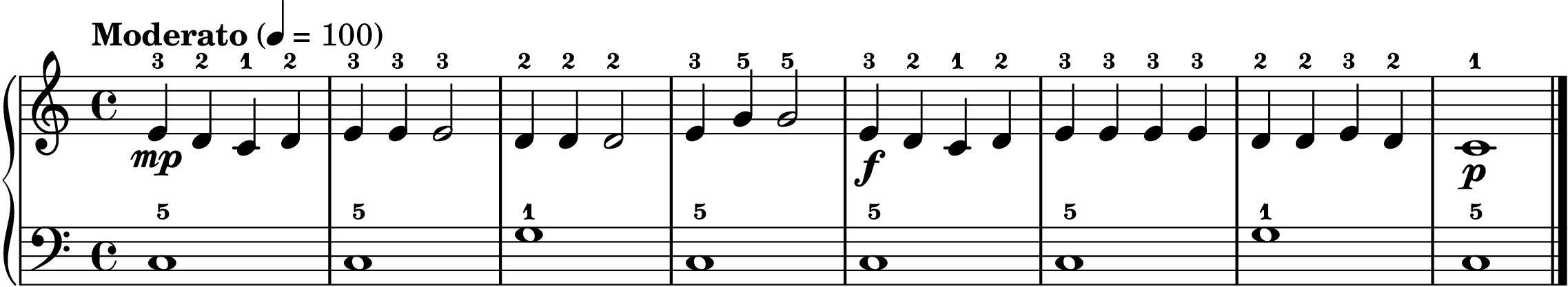 Mary Had a Little Lamb easy piano sheet music section B