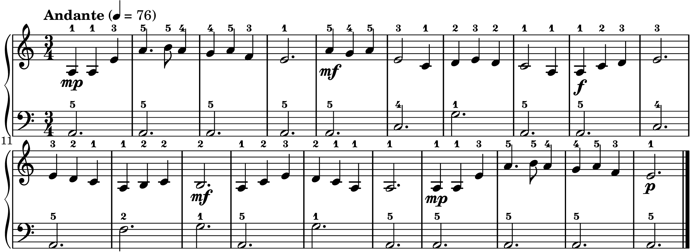 Scarborough Fair easy piano sheet music full score