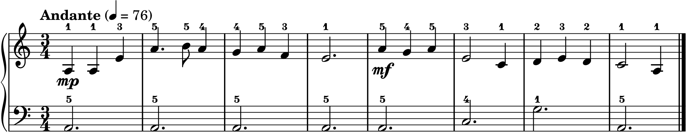 Scarborough Fair easy piano sheet music section A