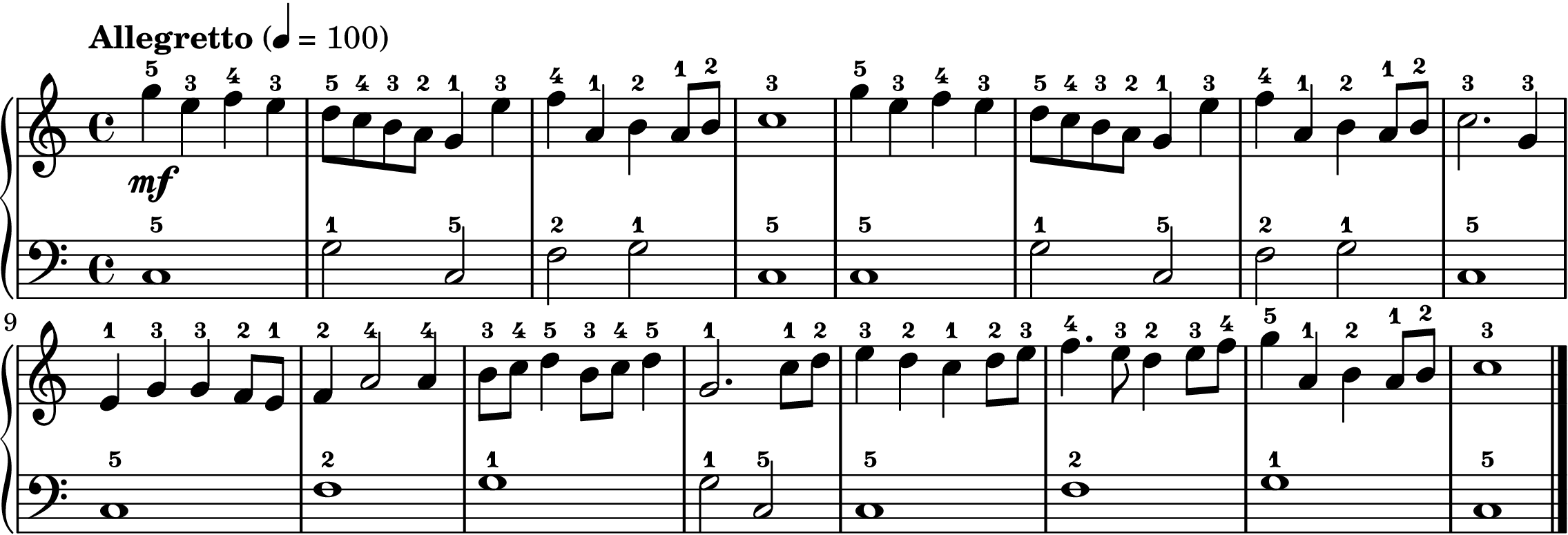 All Things Bright and Beautiful easy piano sheet music full score
