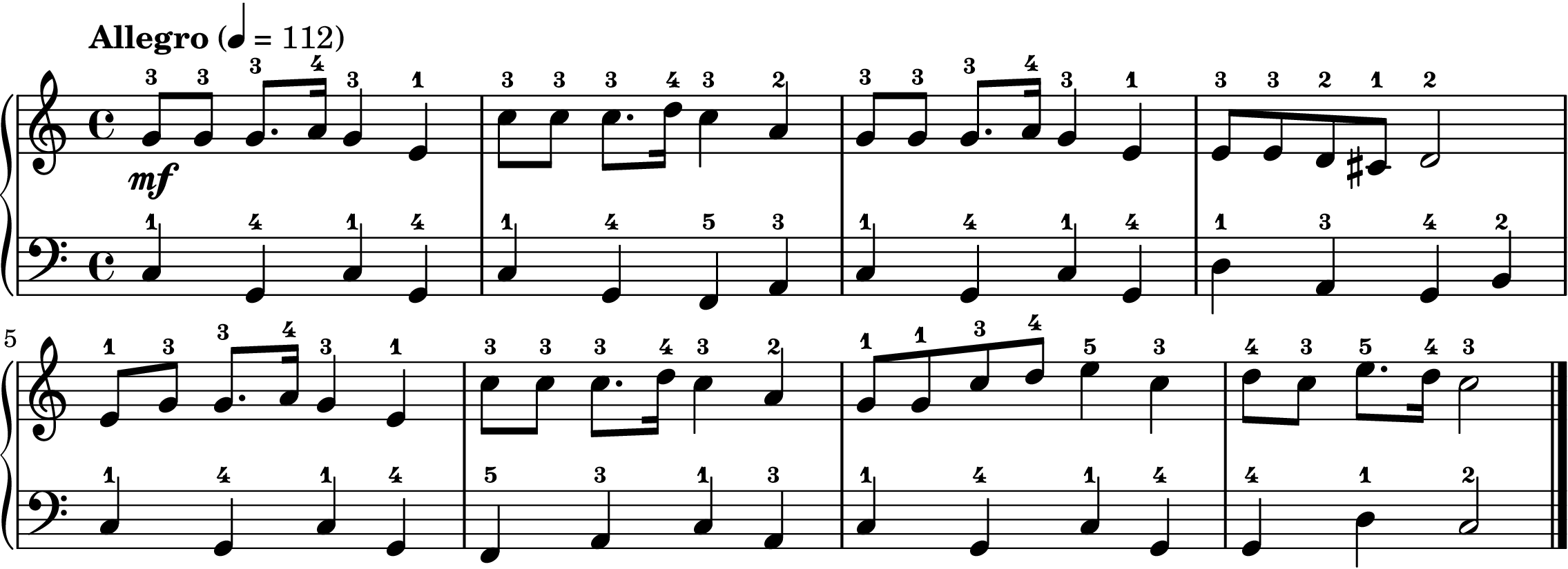 Bringing in the Sheaves easy piano sheet music section A