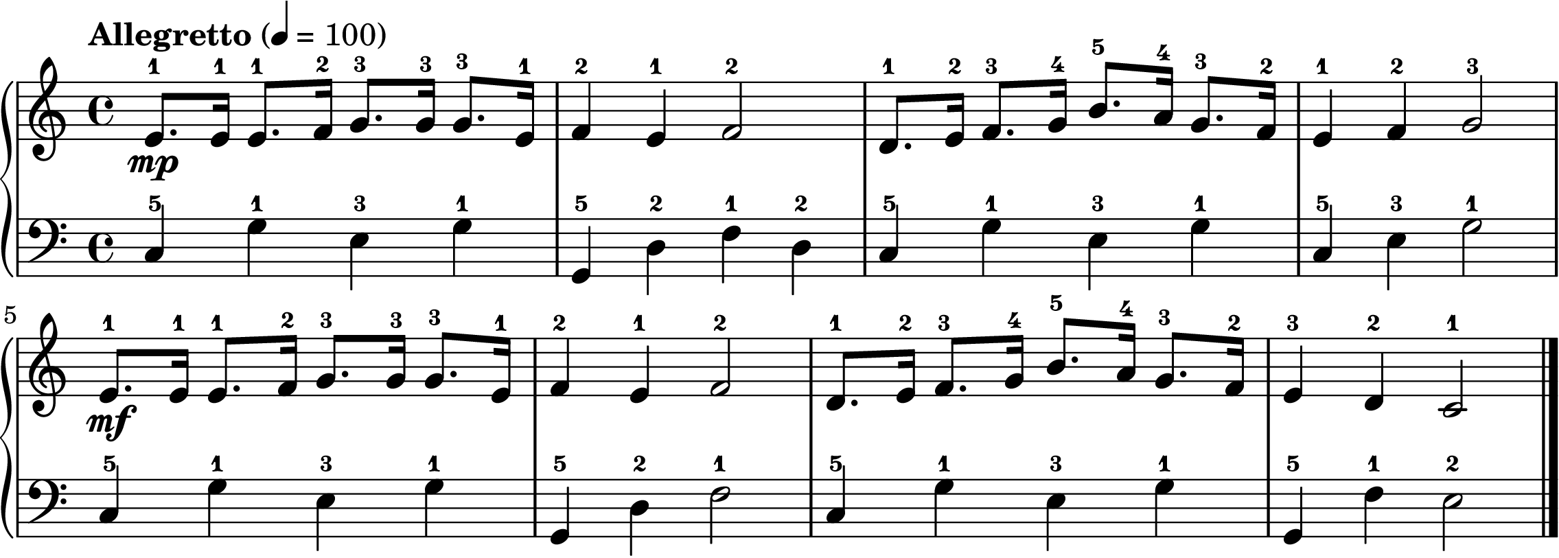 Count Your Blessings easy piano sheet music section A