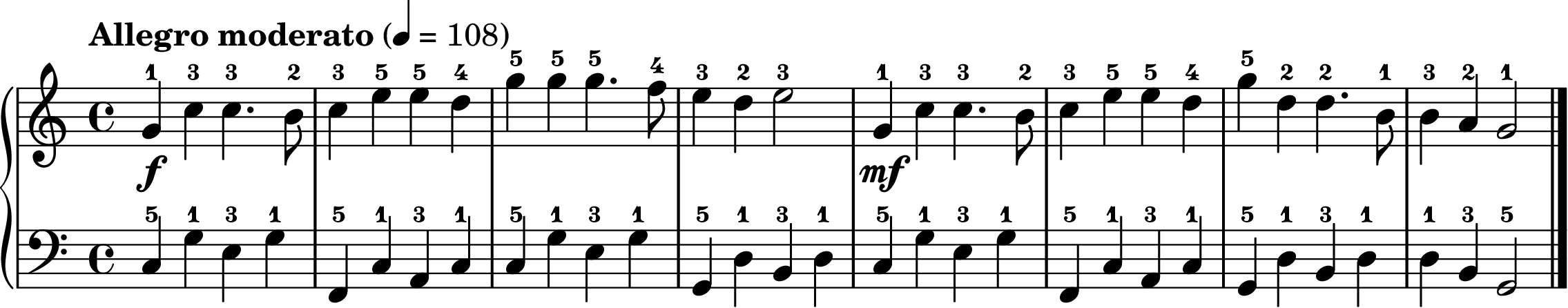 Hark! The Herald Angels Sing easy piano sheet music section A