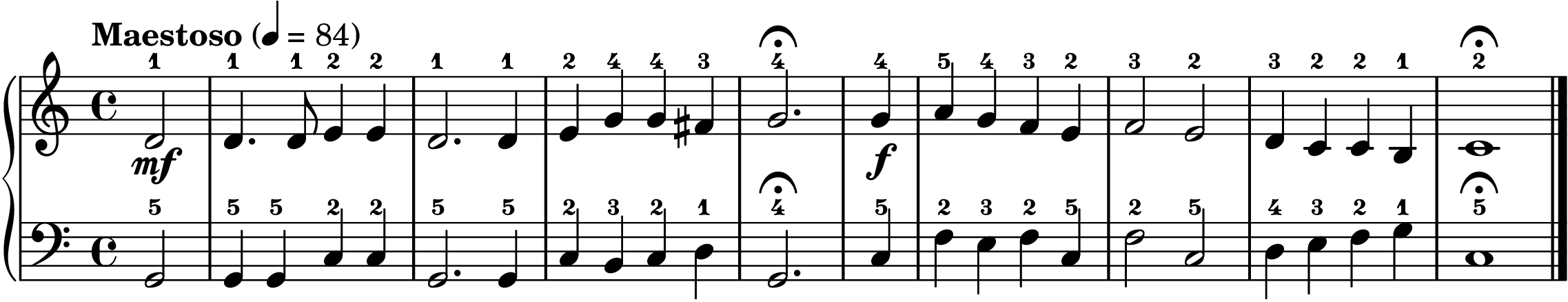 Now Thank We All Our God easy piano sheet music section B