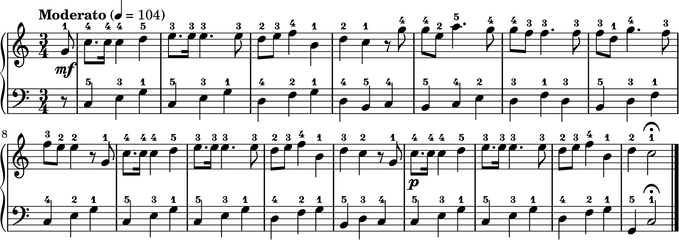 O Christmas Tree easy piano sheet music full score