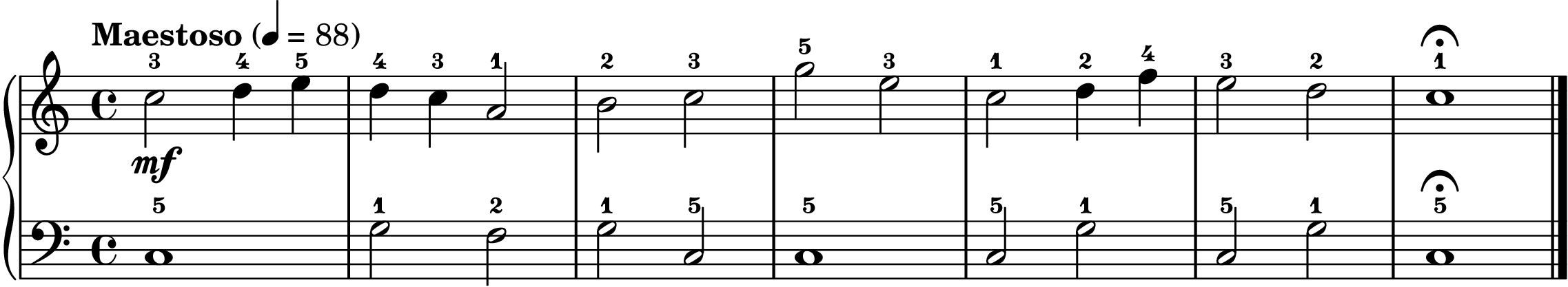 Old 100th easy piano sheet music section B