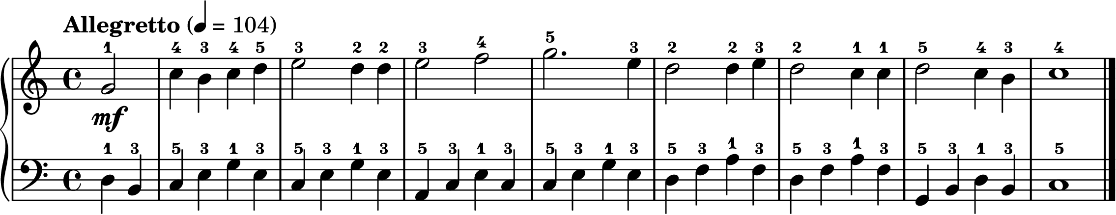 Simple Gifts easy piano sheet music section B