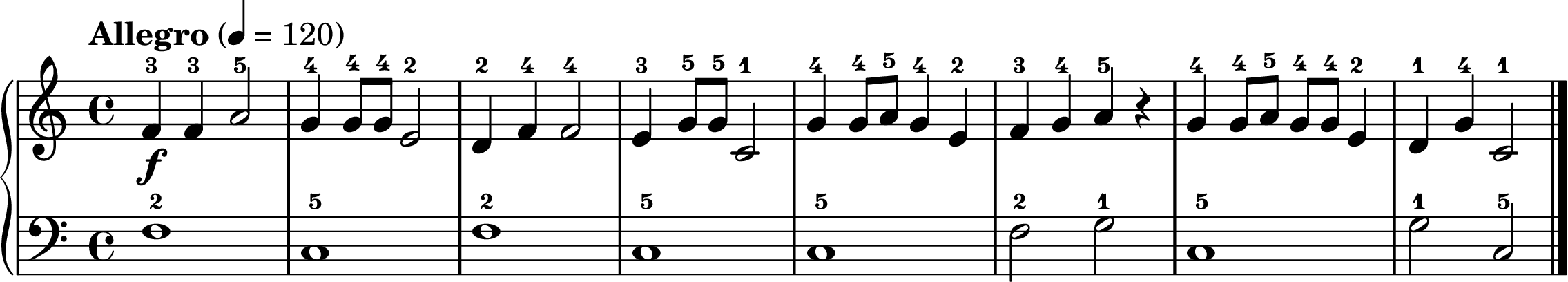 Up on the Housetop easy piano sheet music section B