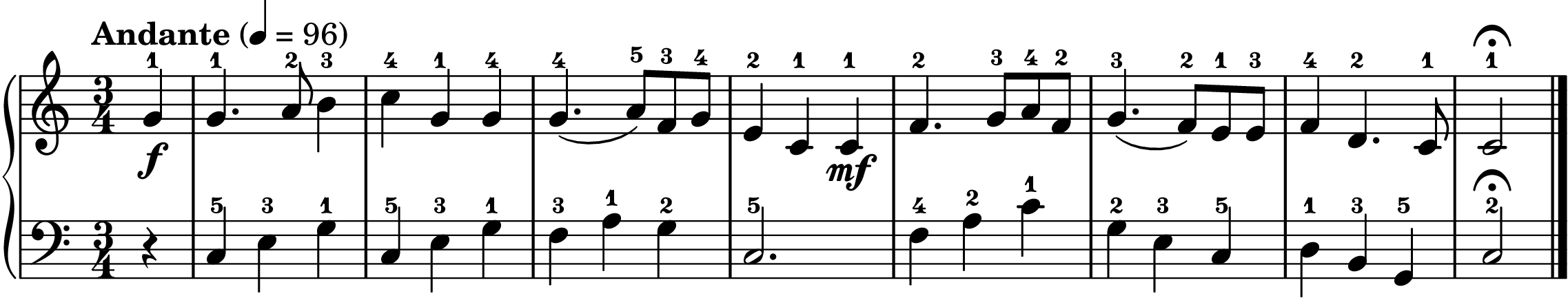 We Gather Together easy piano sheet music section B