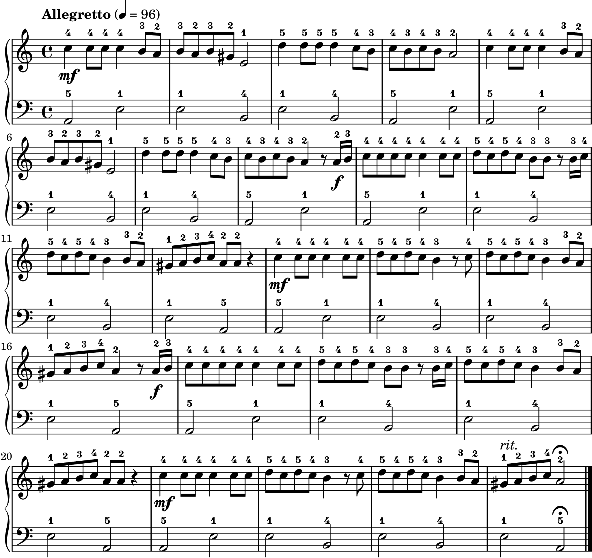 Los peces en el río, partitura de piano fácil completa