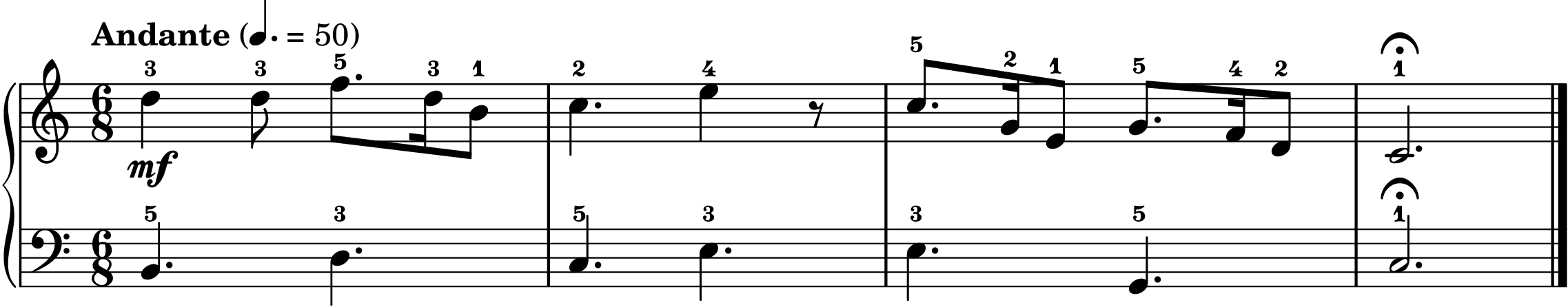 Noche de paz, partitura de piano fácil, sección B