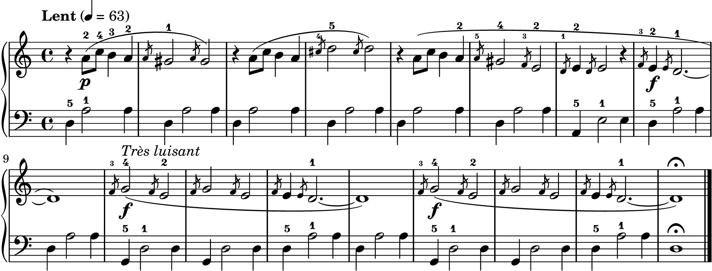 Gnossienne No. 1 easy piano sheet music full score