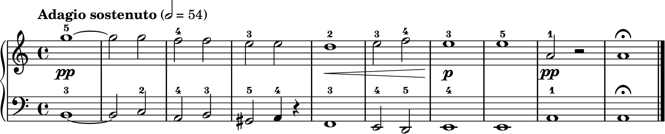the Moonlight Sonata easy piano sheet music section B