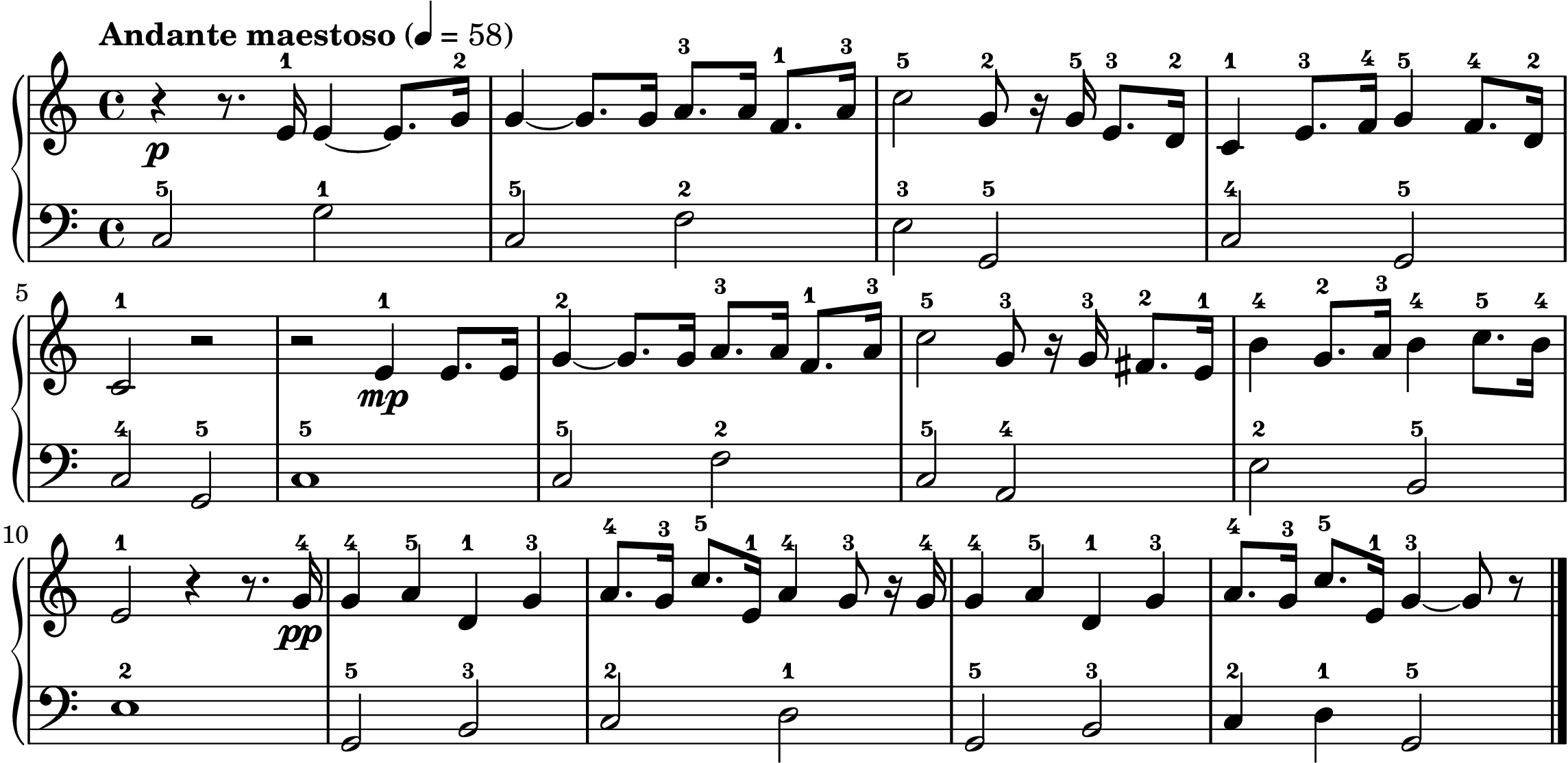 O Holy Night easy piano sheet music section A