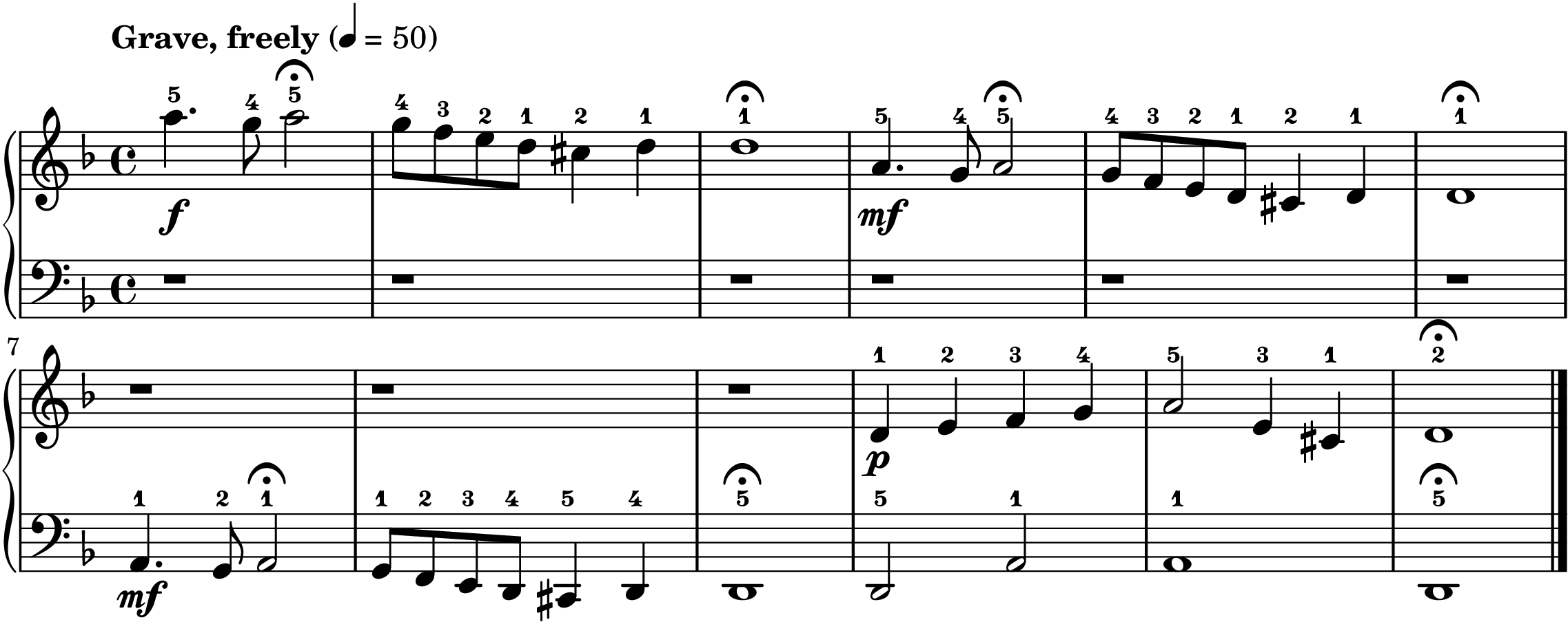 the Toccata in D minor easy piano sheet music full score
