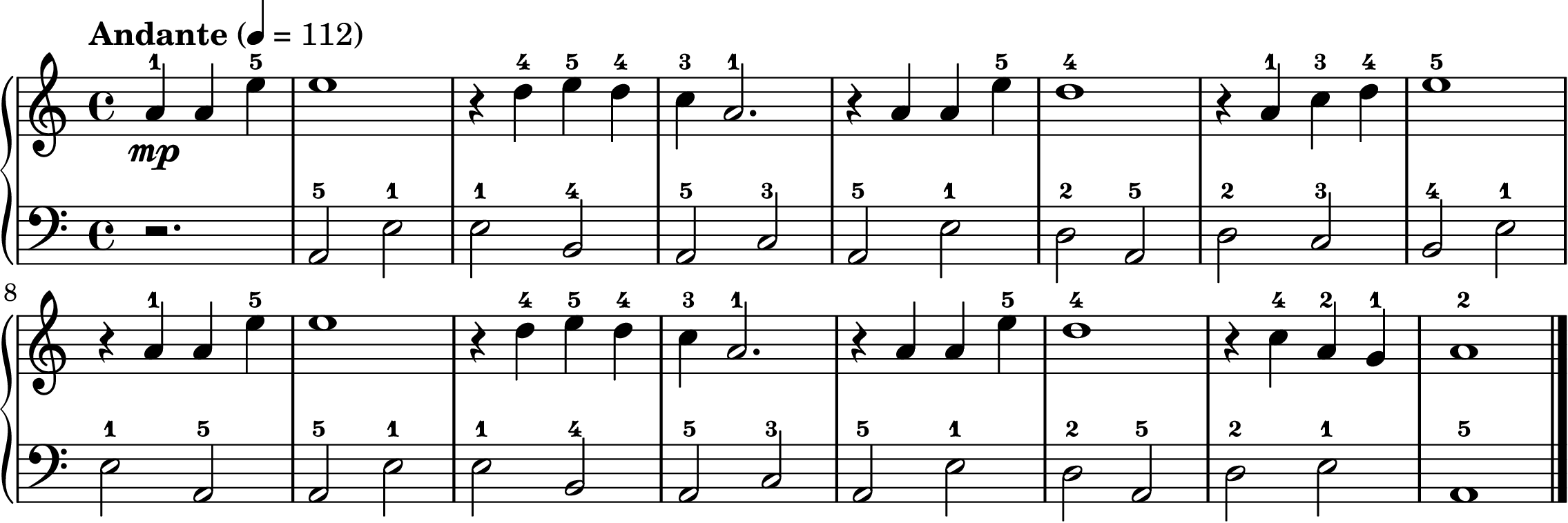 Wayfaring Stranger easy piano sheet music section A